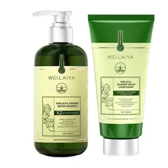 Cặp Dầu Gội Xả Gừng Xanh Detox Weilaiya Luxury 420ml & 200ml - Giúp Tóc Mềm Mượt, Sáng Bóng & Hỗ Trợ Mọc Tóc Khỏe Mạnh
