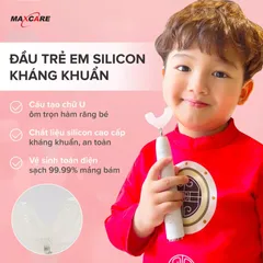 Đầu Bàn Chải Điện Trẻ Em Chữ U Maxcare Hera Whitening - Thiết Kế Êm Dịu, Dành Cho Trẻ Từ 2-9 Tuổi