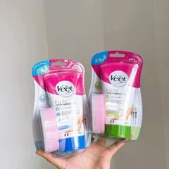 Kem tẩy lông Veet Pure cho da nhạy cảm - Chiết xuất lô hội và vitamin E, hiệu quả nhanh chóng, nhẹ nhàng, giúp da mềm mịn 150g