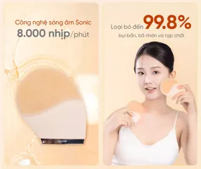 Máy Rửa Mặt và Massage Maxcare Max999 NEO - Thiết Bị Làm Sạch Sâu, Không Gây Kích Ứng Da Nhạy Cảm, Công Nghệ Sonic 8000 Nhịp/Phút, Chống Nước IPX7