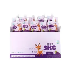 Thạch Hồng Sâm Vị Nho SKG Hàn Quốc - Hỗ Trợ Năng Lượng, Tăng Cường Sức Khỏe Cho Người Lớn Và Trẻ Em, Hộp 10 Gói