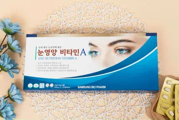 Viên Uống Hỗ Trợ Thị Lực SAMSUNG BIO PHARM Eye Nutrition Vitamin A - Bổ Sung Vitamin A, C, B2 Cho Mắt Khỏe, Giảm Mỏi Mắt, 120 Viên