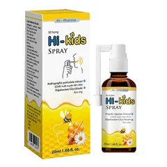 Xịt Họng Keo Ong Hi-Kids Spray 20ml - Hỗ Trợ Giảm Ho Tự Nhiên Cho Trẻ Từ 1 Tuổi - Sản Phẩm Chăm Sóc Cổ Họng An Toàn