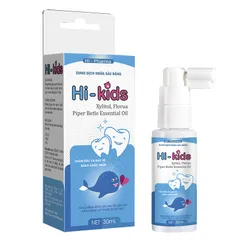 Xịt Răng Miệng Hi-Kids Hương Dâu - Sản Phẩm An Toàn Cho Bé Và Người Lớn, Làm Sạch Răng Miệng, Nuốt Được 30ml