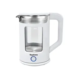 Ấm Siêu Tốc Nagakawa NAG0318 - Dung Tích 1.7L, Công Suất 1355W, Thiết Kế Sang Trọng, Tích Hợp Đèn LED và Cảm Biến Tự Ngắt