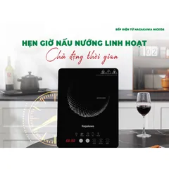 Bếp Điện Từ Đơn Nagakawa NIC6126 - Công Suất 2000W, Kèm Nồi Inox 28cm, Thiết Kế Tiết Kiệm Diện Tích, 5 Chế Độ Nấu Tiện Lợi