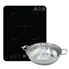 Bếp Điện Từ Nagakawa NAG0714 - Công Suất 2000W, Mặt Kính Chịu Lực, 10 Mức Điều Chỉnh, Tặng Kèm Nồi Lẩu Inox Tiện Dụng