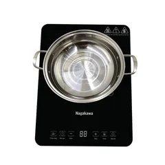 Bếp Điện Từ Nagakawa NAG0714 - Công Suất 2000W, Mặt Kính Chịu Lực, 10 Mức Điều Chỉnh, Tặng Kèm Nồi Lẩu Inox Tiện Dụng