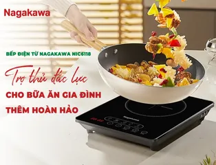 Bếp Điện Từ Nagakawa NIC6118 2000W - 5 Chế Độ Nấu, Tự Động Ngắt Khi Quá Nhiệt, Hẹn Giờ Tiện Lợi - Bếp Từ Cao Cấp