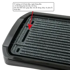 Bếp Nướng Điện 2 Mặt Nagakawa NAG3102 2000W - Thiết Kế Tiện Dụng, 5 Cấp Độ Nhiệt, Chất Liệu Cao Cấp, Tiết Kiệm Năng Lượng