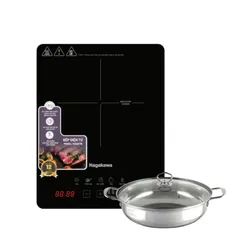 Bếp từ đơn Nagakawa NAG0718 - Bếp nấu cảm ứng 2000W, 8 mức công suất, kèm nồi lẩu, thiết kế sang trọng, dễ vệ sinh, tiện lợi cho mọi bữa ăn