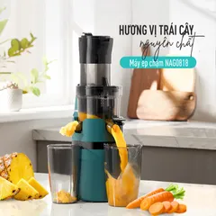 Máy Ép Chậm Nagakawa NAG0818 - Công Suất 200W, Ép Nguyên Quả, Thiết Kế Nhỏ Gọn, Giữ 98% Dưỡng Chất, Vệ Sinh Dễ Dàng