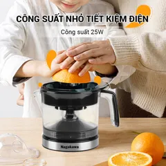 Máy Vắt Cam Nagakawa NAG0814 - Dung Tích 750ml, Tự Động Đảo Chiều, Vắt Kiệt, Tiết Kiệm Thời Gian Cho Gia Đình