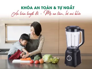 Máy Xay Sinh Tố Nagakawa NEB3235 - 2 Cối Đa Năng 1.5L, Công Suất 500W, Lưỡi Dao Inox 304, Tiện Ích Cho Gia Đình