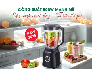 Máy Xay Sinh Tố Nagakawa NEB3235 - 2 Cối Đa Năng 1.5L, Công Suất 500W, Lưỡi Dao Inox 304, Tiện Ích Cho Gia Đình