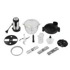 Máy Xay Thịt Đa Năng Nagakawa NAG0822 350W - 6 Chức Năng Xay, Thái, Băm, Đánh Trứng, Bóc Tỏi, Cối Thủy Tinh 2L