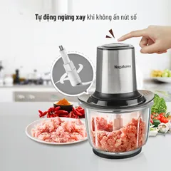 Máy Xay Thịt Nagakawa NAG0812 - Công Suất 400W, Cối Thủy Tinh Bền Đẹp, Lưỡi Dao Inox 304, Dễ Dàng Vệ Sinh, Thích Hợp Xay Thịt, Rau Củ, Gia Vị