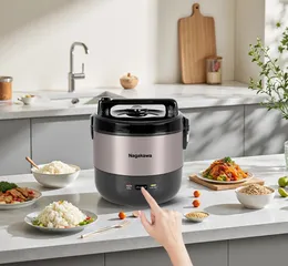 Nồi Cơm Điện Nagakawa NRC3816 1.5L - Công Suất 700W, Công Nghệ Ủ Ấm 3D, Phù Hợp Gia Đình 3-5 Người, Giữ Ẩm Lâu Hơn