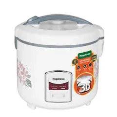 Nồi cơm điện Nagakawa NRC3828 1.5L 700W - Thiết kế nhỏ gọn, công nghệ ủ ấm 3D, phù hợp gia đình 3-5 người