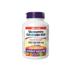 Viên Uống Hỗ Trợ Xương Khớp Webber Naturals Glucosamine MSM - Bổ Sung Dinh Dưỡng Cho Sụn Khớp, Giúp Vận Động Linh Hoạt - Lọ 120 Viên