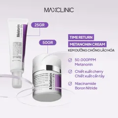 Kem Dưỡng Chống Lão Hoá Maxclinic Time Return Cream 50g - Chăm Sóc Da Mặt, Dưỡng Ẩm, Ngăn Ngừa Thâm Nám, Tái Tạo Collagen