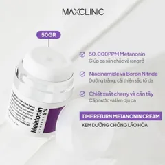 Kem Dưỡng Chống Lão Hoá Maxclinic Time Return Cream 50g - Chăm Sóc Da Mặt, Dưỡng Ẩm, Ngăn Ngừa Thâm Nám, Tái Tạo Collagen