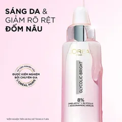 Serum L'Oreal Pari Glycolic-Bright 30ml - Dưỡng Chất Làm Sáng Da Chứa 8% Glycolic Acid và Melasyl, Giảm Thâm Nám, Rạng Rỡ Da
