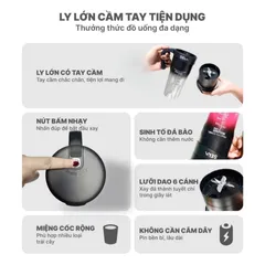 Máy xay sinh tố cầm tay Seka NT889 - Công suất 150W, thiết kế gọn nhẹ, lưỡi inox sắc bén, xay nhanh trái cây, rau củ tiện lợi mọi lúc mọi nơi
