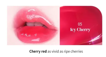 Son Tint Macqueen NewYork Dewy Water Glow Lip 05 Icy Cherry - Đỏ Hồng Đào Tươi Mát, Dưỡng Ẩm Cho Đôi Môi Căng Mọng, Độc Đáo