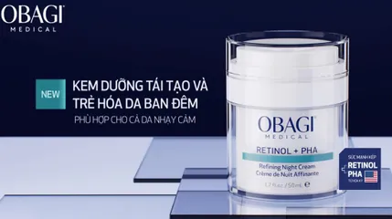 Kem Dưỡng Ẩm Tái Tạo Da Ban Đêm Obagi Medical Retinol + PHA 50ml - Giúp Cải Thiện Mụn, Lỗ Chân Lông, Và Giữ Ẩm Rạng Rỡ