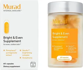 Viên Uống Chống Nắng Murad Bright & Even Supplement 60 Viên - Bảo Vệ Da Khỏi Tia UV, Làm Sáng Và Đều Màu Da Từ Bên Trong