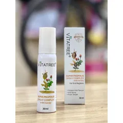 Chai Xịt Keo Ong Giảm Đau Rát Cổ Họng Vitatree 30ml - Hỗ Trợ Làm Dịu Viêm Họng, Mãn Giảm Khó Chịu Từ Thiên Nhiên