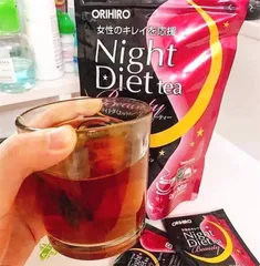 Trà Giảm Cân Collagen NIGHT DIET TEA Orihiro 16 Túi Lọc - Hỗ Trợ Đốt Chất, Chăm Sóc Da Từ Thiên Nhiên, Sản Phẩm Nhật Bản