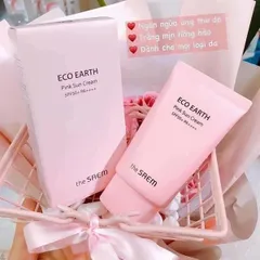 Kem Chống Nắng Giảm Dầu, Nâng Tone Da Sáng Hồng The Saem Eco Earth Power Pink Sun Cream SPF50+/PA++++ 50Gr