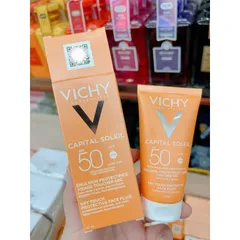 Kem Chống Nắng Vichy Capital Soleil Mattifying Face Fluid SPF50 50ml - Kiềm Dầu, Bảo Vệ Da, Nhẹ Mặt, Lý Tưởng Cho Da Dầu
