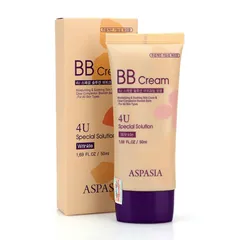 Kem Nền BB Cream Aspasia 4U Special Solution 50ml - Chống Nắng, Dưỡng Ẩm, Lớp Nền Tự Nhiên Cho Da Nhạy Cảm