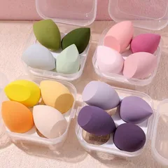 Set 4 Bông Mút Trang Điểm Hình Giọt Nước - Bông Mút Makeup Cao Cấp Cho Lớp Trang Điểm Mịn Màng Tự Nhiên