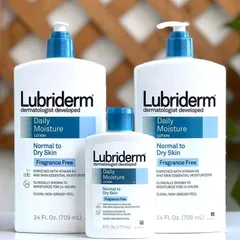 Set 3 Chai Sữa Dưỡng Thể Lubriderm Daily Moisture Lotion Của Mỹ (2 Chai 709ml + 1 Chai 177ml)