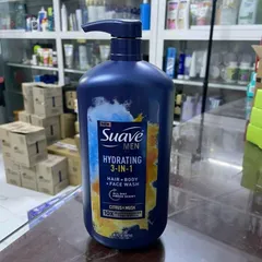 Sữa Tắm Gội Suave Men 3in1 Mỹ - Dưỡng Da Body, Hương Thơm Nam Tính, Tiện Lợi Cho Nam Giới