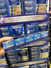 Kem Đánh Răng Crest 3D White Advanced Whitening - Bộ 1 Cây và 5 Cây Tẩy Trắng Răng Hiệu Quả, Hơi Thở Thơm Mát, Sản Phẩm Đáng Tin Cậy Từ Mỹ