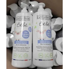 Sữa Tắm Gội Dịu Lành Cho Bé Evoluderm Pháp 500ml - Chăm Sóc Tóc & Da Nhạy Cảm, An Toàn & Chất Lượng Cao