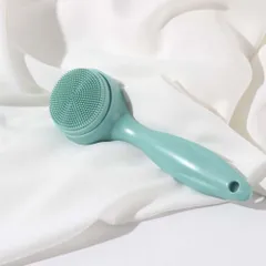 Cọ Rửa Mặt Silicone 3D Mềm Cán Dài - Loại Bỏ Mụn Đầu Đen và Chăm Sóc Da Hiệu Quả, Làm Sạch Sâu
