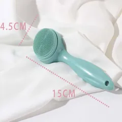Cọ Rửa Mặt Silicone 3D Mềm Cán Dài - Loại Bỏ Mụn Đầu Đen và Chăm Sóc Da Hiệu Quả, Làm Sạch Sâu