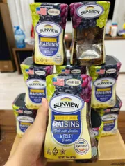 Nho Khô Sunview Raisins Medley Jumpo Grapes 425G - Trái Cây Khô Từ Mỹ, Ngọt Ngào, Giàu Dinh Dưỡng, Thích Hợp Làm Đồ Ăn Vặt