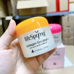 Kem Dưỡng Da Collagen Cq10 LifeSpring 100ml - Chống Lão Hóa, Cấp Ẩm, Nhai Thai Cừu, Giúp Da Mịn Màng, Đàn Hồi