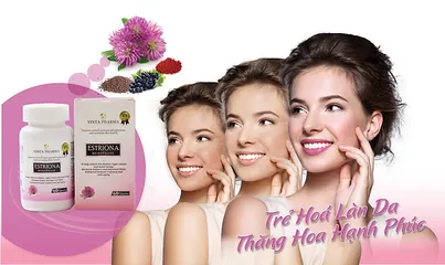 Viên Uống Estriona Hỗ Trợ Mãn Kinh - Giảm Dấu Hiệu Tuổi Tác và Tăng Cường Sức Khỏe Đối Với Phụ Nữ 60 Viên Hỗ Trợ Trẻ Hóa Da