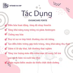 Viên uống Ovumcare Forte tăng khả năng thụ thai - Hỗ trợ điều trị hiếm muộn, bổ sung vi chất dinh dưỡng cho phụ nữ