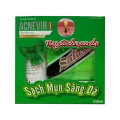 Sữa Tắm Acnevir 210ml - Giúp Cải Thiện Mụn Lưng, Viêm Nang Lông, Làn Da Sáng Mịn Từ Thiên Nhiên - Sản Phẩm Dược Mỹ Phẩm SANTAFA