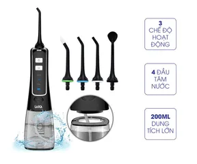 Máy Tăm Nước Sạc Pin Laica PC4003 - Thiết Bị Vệ Sinh Răng Miệng 3 Chế Độ, Massage Nướu, Sản Phẩm Chính Hãng Từ Ý