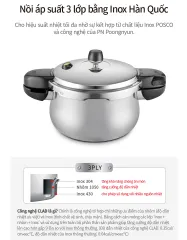Nồi Áp Suất Inox 3 Lớp PoongNyun HNHPC-06 (IH) 3.5L - Nấu Nhanh Hầm Luộc Kho Chất Lượng Hàn Quốc